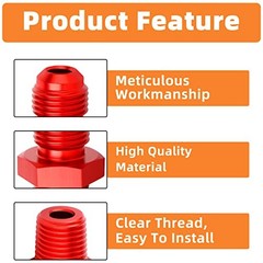 PCS 6AN Male Flare to 3/8″ NPT Male Pipe Fitting Straight 6AN-3/8″NPT 5