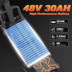 48V 30Ah Foldable Electric Scooter, 749W Off-Road Electric Scooter, 35-miles