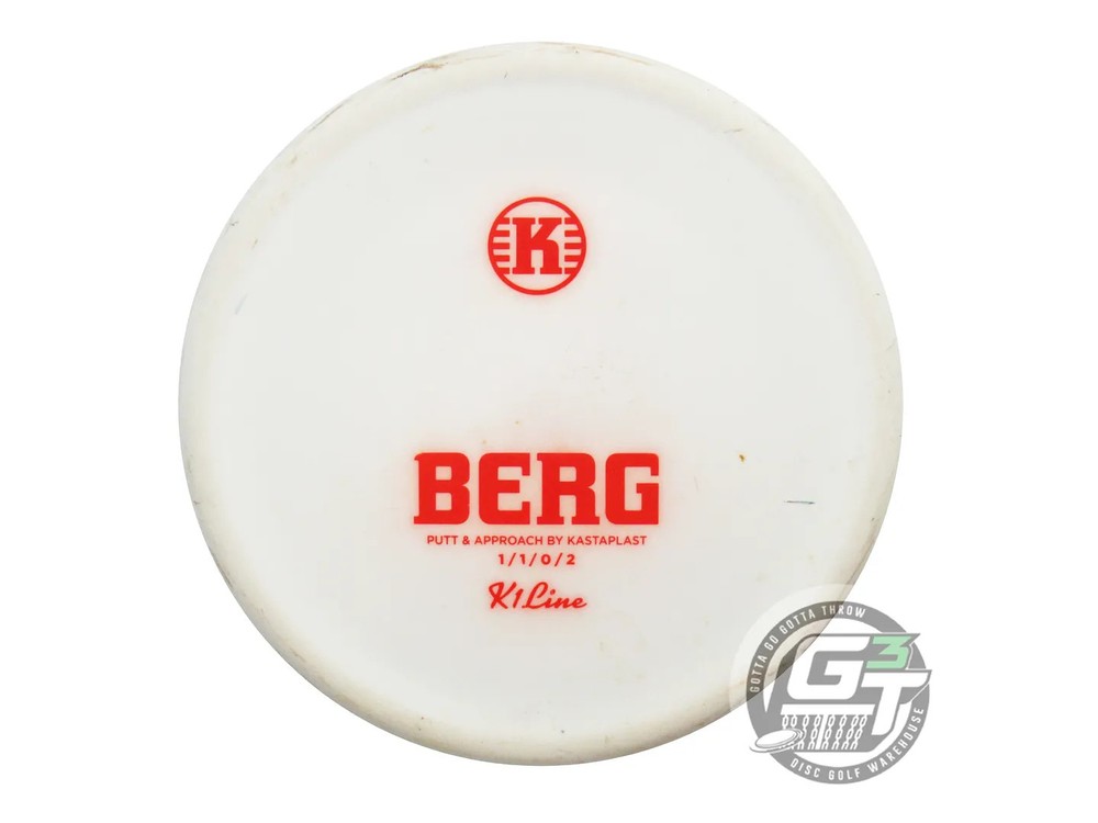 USED Kastaplast K1 Berg 176g White Red Stamp Putter Golf Disc