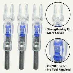 6/12Pc Lighted Nock for Archery Arrows with .244/6.2mm Inside Diameter Led Nocks