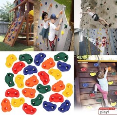 Yaegoo 25pcs Rock Climbing Holds, Rock Climbing Holds with Climbing Rope and …