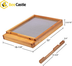 Beehive Screened Bottom Board Dipped in 100% Beeswax,Screened Bottom Board 10 Fr