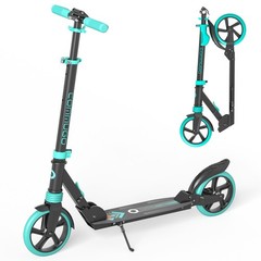 Foldable Kick Scooter Adjustable for Teens Adult Big Wheels No Assembly Unisex