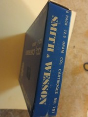 Smith and Wesson air gun accessories. Pellets, co2,(1970s) and B-Bs (later prod)