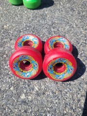 Vintage 80s NOS Powell Peralta Red Rat Bones Skateboard Wheels 60/93A