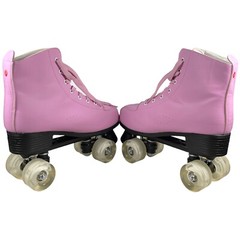 XUDREZ Light Up Roller Skates High-Top Rare Pink Purple Size 45 Carry Bag