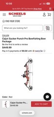 Cajun Sucker Punch Pro Bowfishing Bow RH 20-50lb 31in Red/Black Aluminum