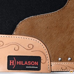 C-P803 Hilason Western Wool Felt Gel Horse Saddle Pad W/ Leather Along Boder