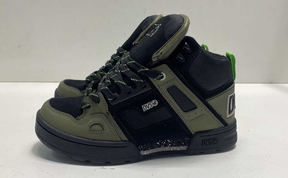 DVS Enduro Heir Olive Black Lime Green High Top Skate Shoes Men’s Size 7
