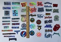 50 Large Classic Rock Stickers 50s 60s 70s 80s 90s Rock & Roll Waterproof Large