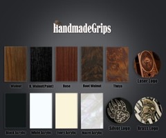KSD Branded J Frame Round Butt Model Compatible Walnut Grip(Punisher Laser Logo)