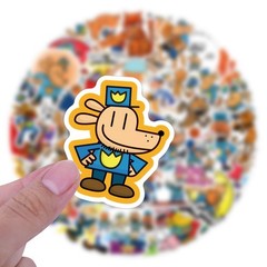 Mix 10/50 PCs Dog Man Cartoon Luggage Laptop Car Sticker -No Duplicate