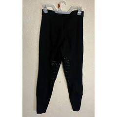 HR Farm Womens Size 26 Black Equestrian Riding Breeches Knee Grip Stretch Pants