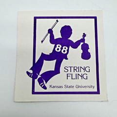 Lot 8 Stickers Kansas State University String Fling 1988 KSU Orchestra Band Vtg