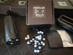 Six Needler Rubber Ball Ammo – 9mm – 60 Count Black And White Color Mix – FIRE