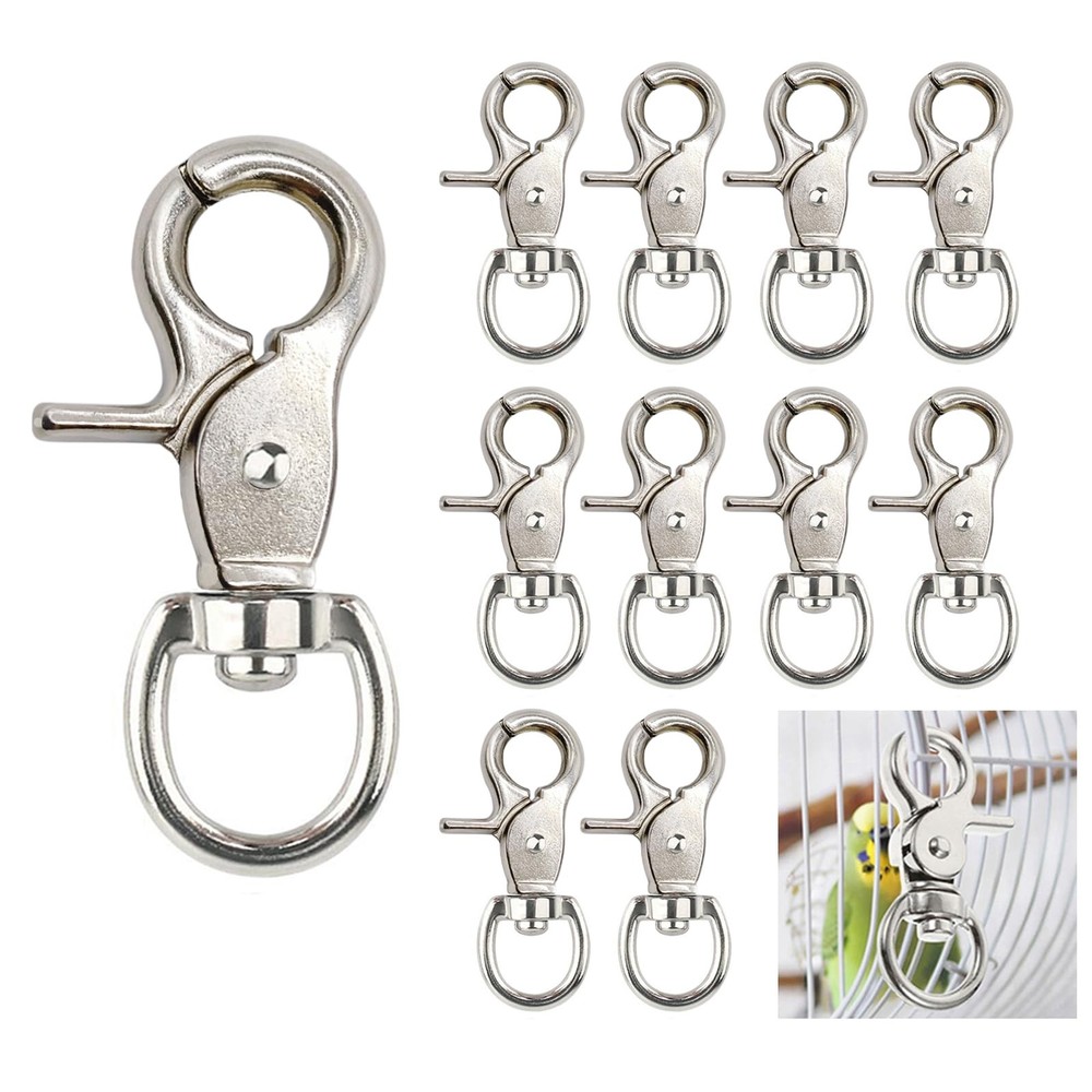 10PCS Trigger Snap Hooks 2.32» x 0.82» Heavy Duty Swivel Snap Hooks Metal Clas