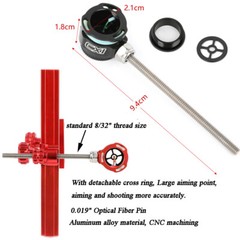 US Recurve Bow Sight 1 Pin Scope .019″ Optical Fiber Archery Bow Hunting Target