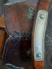 Vintage SIMCO 5567 Western Horse Saddle With Metal Trim