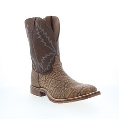 Tony Lama Bowie 11″ Square Toe Made In USA Mens Brown Wide Western Boots 11