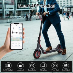 350W Adult Foldable Electric Scooter 15mph Max Speed Motor 8.5″ Tires 20M Range