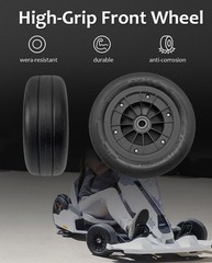 80/60-5 Front Wheel Fit for Ninebot Gokart Pro/Pro 2, Tubeless Tire Assembly …