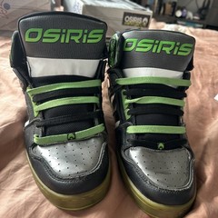 Osiris NYC 83 Mid Men’s Skate Shoes Size 13, Black/Gray/Cyan