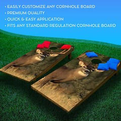 C112 Deer Cornhole Board Wrap LAMINATED Wraps Decals Vinyl Sticker