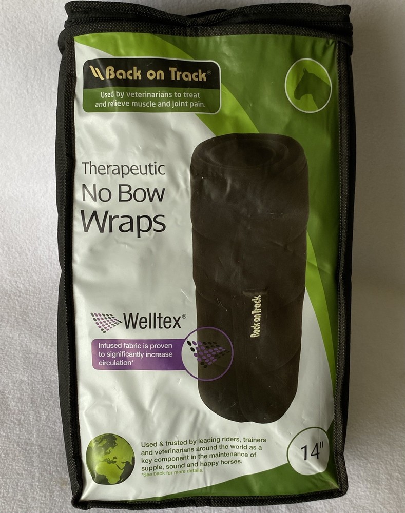 BACK on TRACK Pair of (2) No Bow 14″ Therapeutic Welltex Leg Wraps~Lightly Used
