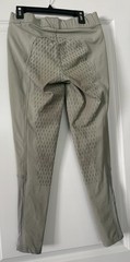 Kerrits Affinity Ice Fil Full Seat Breech XS Sand Light Green Silicone Grip Hors