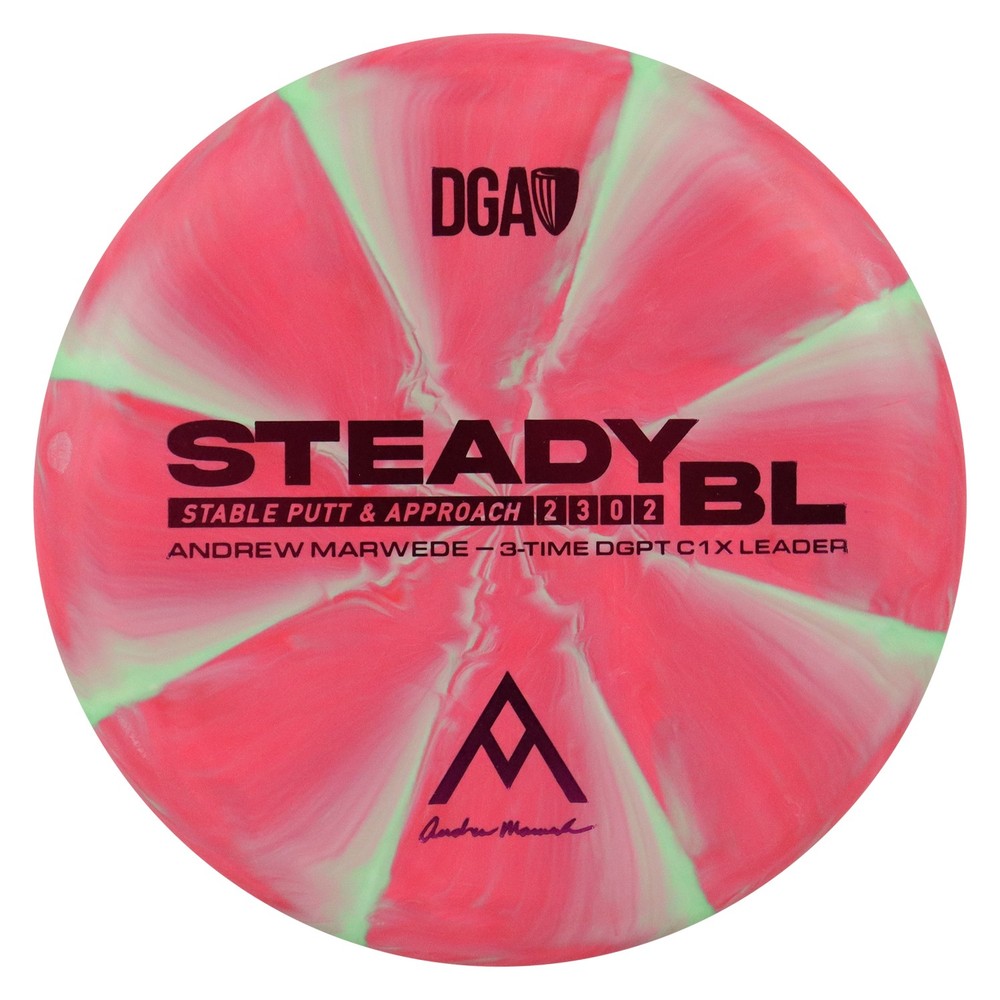 DGA Disc Golf Andrew Marwede Stone Swirl Steady BL Putter 2/3/0/2 – Choose Exac