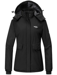 Wantdo Women’s Ski Jacket Waterproof Winter Coat Windproof Warm Fleece Raincoat