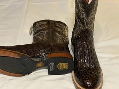 Dan Post DP2802 Men’s Size 9 D Chocolate Caiman Exotic Western Equestrian Boots