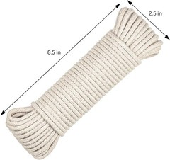 Natural Cotton Utility Rope 3/16″ 100ft Clothesline Camping Outdoor 2 Pack