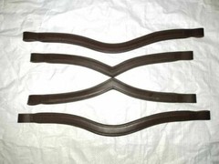 Set 6 x 1 Leather Empty Channel Bridle Browband All Size & Shape For Horse.