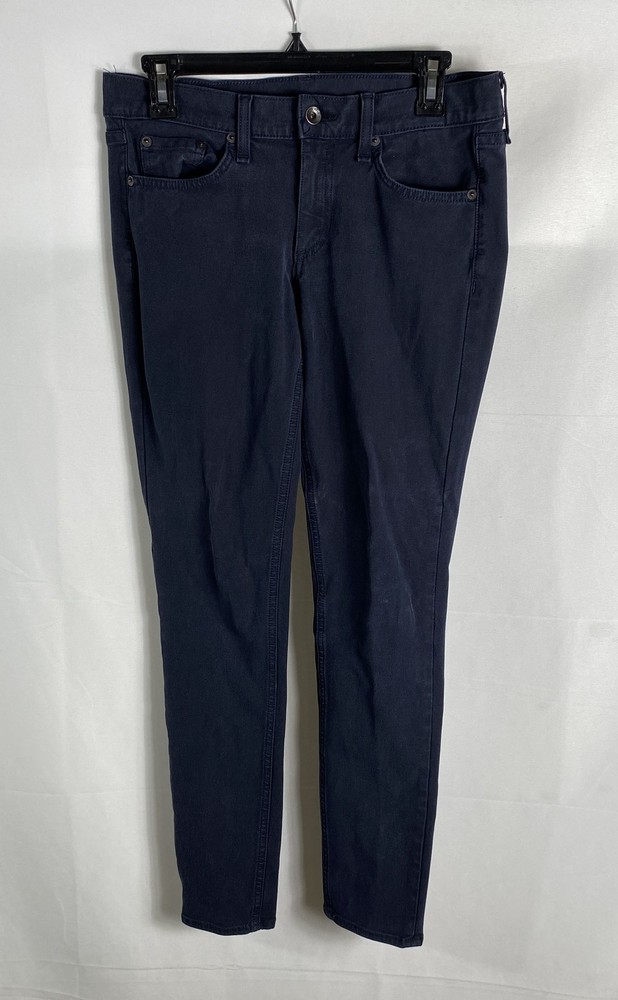 Rag & Bone Women’s Navy Equestrian Cotton Blend Skinny Pants Size 28