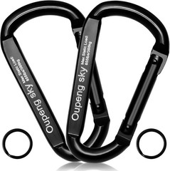 Carabiner Clip, 855lbs,3″ Iron Heavy Duty Caribeaners for Hammocks, 3″, Black