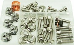 Suzuki RM125 Top End Engine Bolt Nuts Kit RM 125 (Nickel) Cylinder Head Rebuild
