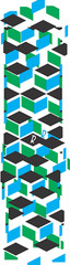 Skateboard Grip Tape DIY 3 color kit Geo Rombo laser cut by Rough GT