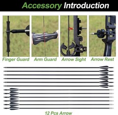 Outdoor Hunting Bow & Arrow Set 30-40 lbs
