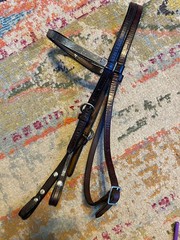 Vintage Tory Silver Covered used western Headstall FREE SHIPPING
