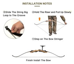 US 62″ 20-50LBS Takedown Recurve Bow Kit Wooden Archery Arrows Target Hunting RH
