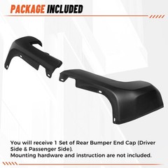 Rear Bumper End Cap Compatible With 2016-2023 Toyota Tacoma W/O Sensor Hole
