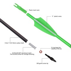 Elong 12PCS 28″ Arrows for Compound Bows,Carbon Hunting Arrows for Archery Sp…