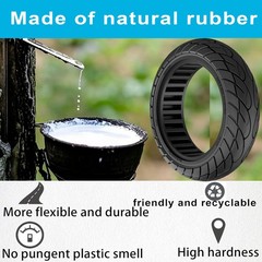 10X2.125 Inch Solid Tires for Electric Scooter, 50/75-6.1 Replacement Wheel,