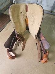 Used 16″ Brown Color Simco leather Trail Saddle #4070