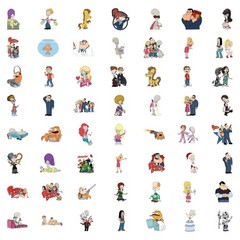 Mix 10/50 PCs American Dad Luggage Notebook Laptop Car Gift Vinyl Stickers