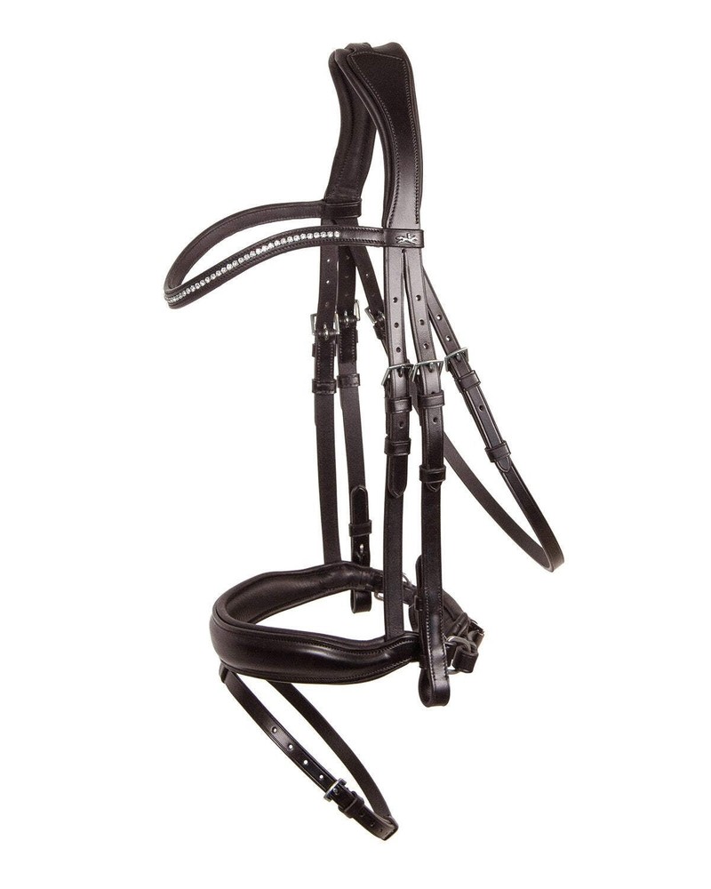 Schockemohle Snaffle Bridle Stanford Wide espresso/silver | NO IMPORT FEES