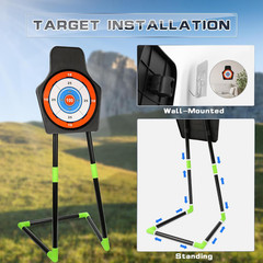 Bow and Arrow Set for Kids, 2 Pack LED Light up Archery Set with 20 Suction Cup