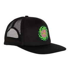Slime Balls Wheels Hat Logo Mesh Trucker Black/Black