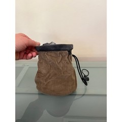 Brad’s bag rock gym climbing chalk bag w/ chalk ball sock corduroy brown boulder